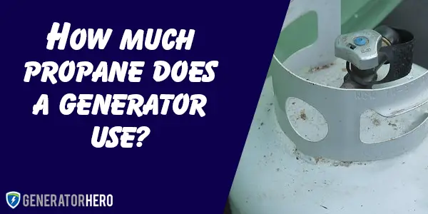 How much propane does a generator use?