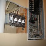Home breaker panel next to wall switches