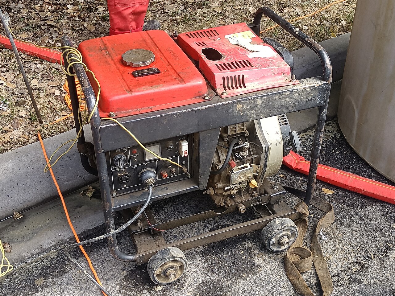 Portable generator on wheels